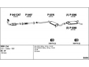 FENNO SA804 išmetimo sistema 
 Išmetimo sistema -> Išmetimo sistema, visa