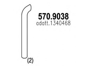 ASSO 570.9038 išleidimo kolektorius 
 Išmetimo sistema -> Išmetimo vamzdžiai
1340468