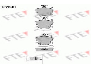 FTE BL2308B1 stabdžių trinkelių rinkinys, diskinis stabdys 
 Techninės priežiūros dalys -> Papildomas remontas
9938913
