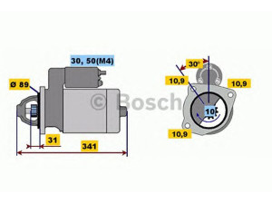 BOSCH 0 001 368 016 starteris
1516719R, 51 26201 7095, 51 26201 7119