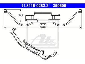 ATE 11.8116-0283.2 spyruoklė, stabdžių apkaba 
 Stabdžių sistema -> Stabdžių matuoklis -> Stabdžių dalys
SZR000020