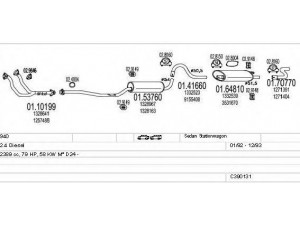 MTS C390131002293 išmetimo sistema 
 Išmetimo sistema -> Išmetimo sistema, visa