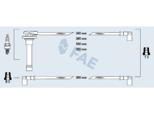 FAE 85340 uždegimo laido komplektas 
 Kibirkšties / kaitinamasis uždegimas -> Uždegimo laidai/jungtys
22450-53J25, 22450-53J26, 22450-53J27