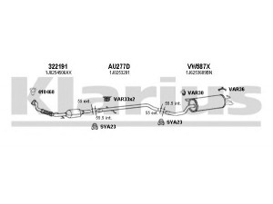 KLARIUS 931204U išmetimo sistema 
 Išmetimo sistema -> Išmetimo sistema, visa