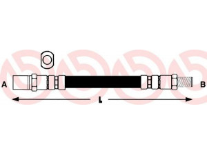 BREMBO T 85 003 stabdžių žarnelė 
 Stabdžių sistema -> Stabdžių žarnelės
4108899, 4234923, 24510501393, 5067