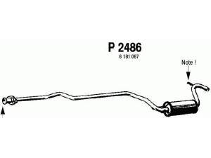 FENNO P2486 vidurinis duslintuvas 
 Išmetimo sistema -> Duslintuvas
6170919, 6181067