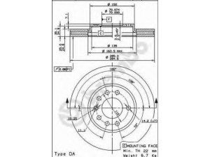 BREMBO 09.9165.11 stabdžių diskas 
 Stabdžių sistema -> Diskinis stabdys -> Stabdžių diskas
569003, 9156807, 93171497