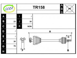 SERA TR158 kardaninis velenas 
 Ratų pavara -> Kardaninis velenas
8200482429