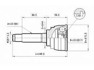 STATIM C.003 jungčių komplektas, kardaninis velenas 
 Ratų pavara -> Sujungimai/komplektas
44105-78B00-000