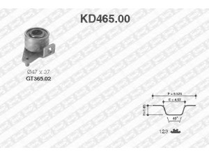 SNR KD465.00 paskirstymo diržo komplektas 
 Techninės priežiūros dalys -> Papildomas remontas
463633