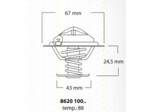 TRISCAN 8620 10088 termostatas, aušinimo skystis 
 Aušinimo sistema -> Termostatas/tarpiklis -> Thermostat
003 203 69 75