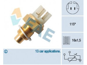 FAE 34280 siuntimo blokas, aušinimo skysčio temperatūra 
 Elektros įranga -> Jutikliai
77 00 798 684