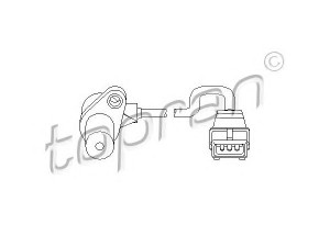 TOPRAN 111 365 RPM jutiklis, variklio valdymas 
 Variklis -> Variklio elektra
1 021 187, 95VW6C315BA, 021 906 433A