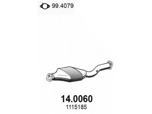 ASSO 14.0060 katalizatoriaus keitiklis 
 Išmetimo sistema -> Katalizatoriaus keitiklis
1115184, 1115185, 1115187, 1117823