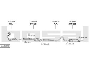 BOSAL 066.319.50 išmetimo sistema 
 Išmetimo sistema -> Išmetimo sistema, visa