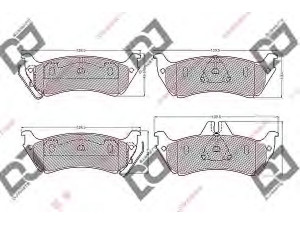 DJ PARTS BP2199 stabdžių trinkelių rinkinys, diskinis stabdys
1634200520, 1634201420, 164200520