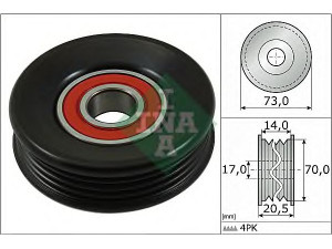 INA 531 0853 10 įtempiklio skriemulys, V formos rumbuotas diržas 
 Diržinė pavara -> V formos rumbuotas diržas/komplektas -> Įtempiklio skriemulys
38942-P01-003, 38942-P2K-T01, 38942-P3F-003
