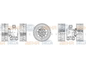 HELLA 8EW 009 158-171 vidaus pūtiklis 
 Šildymas / vėdinimas -> Orpūtė/dalys
000 835 83 04, A 000 835 83 04