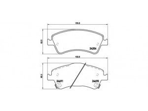 BREMBO P 83 081 stabdžių trinkelių rinkinys, diskinis stabdys 
 Techninės priežiūros dalys -> Papildomas remontas
0446502170, 0446502190, 0446502280