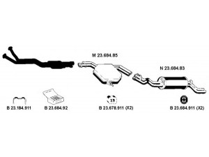 EBERSPÄCHER 232126 išmetimo sistema 
 Išmetimo sistema -> Išmetimo sistema, visa