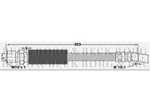 BORG & BECK BBH6353 stabdžių žarnelė 
 Stabdžių sistema -> Stabdžių žarnelės
90010524, 5 62 343, 562343, 90 235 567