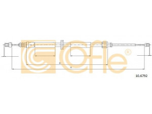 COFLE 10.6792 trosas, stovėjimo stabdys 
 Stabdžių sistema -> Valdymo svirtys/trosai
364000001R