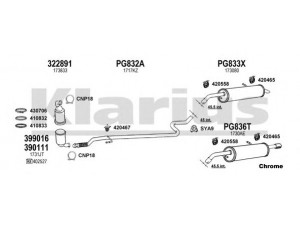 KLARIUS 631165U išmetimo sistema 
 Išmetimo sistema -> Išmetimo sistema, visa