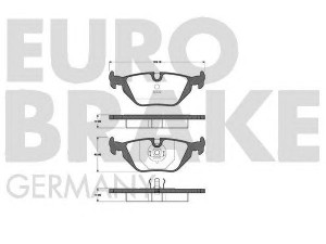 EUROBRAKE 5502221516 stabdžių trinkelių rinkinys, diskinis stabdys 
 Techninės priežiūros dalys -> Papildomas remontas
34211160340, 34211160341, 34211160533