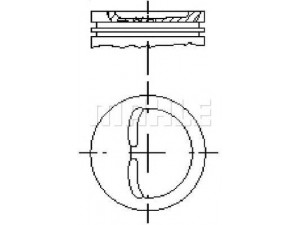 MAHLE ORIGINAL 607 PI 00107 002 stūmoklis 
 Variklis -> Cilindrai/stūmokliai