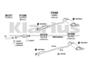 KLARIUS 820066E išmetimo sistema 
 Išmetimo sistema -> Išmetimo sistema, visa