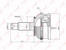 LYNXauto CO-3407A jungčių komplektas, kardaninis velenas 
 Ratų pavara -> Sujungimai/komplektas
44010-S07-950, 44010-S10-951, 44010-SK7-J73