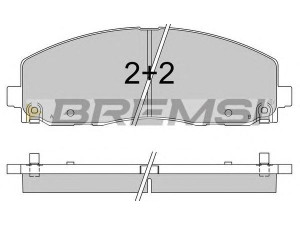 BREMSI BP3543 stabdžių trinkelių rinkinys, diskinis stabdys
168144163AB, 168144163AF, 168159579AC