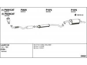 FENNO DW801 išmetimo sistema 
 Išmetimo sistema -> Išmetimo sistema, visa