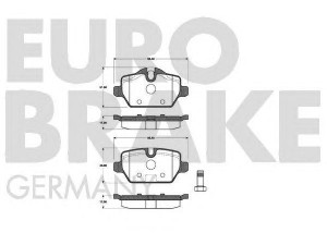 EUROBRAKE 5502221530 stabdžių trinkelių rinkinys, diskinis stabdys 
 Techninės priežiūros dalys -> Papildomas remontas
34216767145, 34216767146, 34216774417