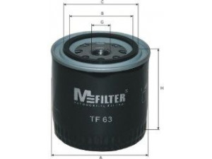 MFILTER TF 63 alyvos filtras 
 Techninės priežiūros dalys -> Techninės priežiūros intervalai
0141-15-11.10, 335 7461, 60507080