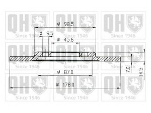 QUINTON HAZELL BDC3271 stabdžių diskas 
 Stabdžių sistema -> Diskinis stabdys -> Stabdžių diskas
2G 544 8826V, 5 448 826, 54 488 26V