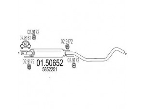 MTS 01.50652 vidurinis duslintuvas 
 Išmetimo sistema -> Duslintuvas
5852251
