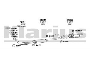 KLARIUS 180517E išmetimo sistema 
 Išmetimo sistema -> Išmetimo sistema, visa