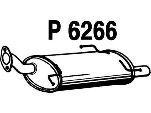 FENNO P6266 galinis duslintuvas 
 Išmetimo sistema -> Duslintuvas
14300-62J00, 14300-63J00, 1430062J10