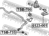 FEBEST TSB-733 skersinio stabilizatoriaus įvorių komplektas 
 Ašies montavimas/vairavimo mechanizmas/ratai -> Stabilizatorius/fiksatoriai -> Sklendės
90385-11021