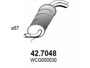 ASSO 42.7048 galinis duslintuvas 
 Išmetimo sistema -> Duslintuvas
WCG000032, WCG000033, WDC000030