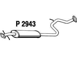 FENNO P2943 vidurinis duslintuvas 
 Išmetimo sistema -> Duslintuvas
28650-25000