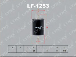 LYNXauto LF-1253 kuro filtras 
 Techninės priežiūros dalys -> Papildomas remontas
1485678, 7212351, 1H0 201 511, 1H0 201 511 A