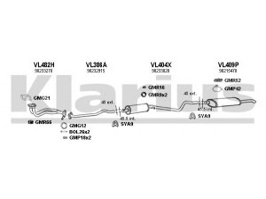 KLARIUS 390701U išmetimo sistema 
 Išmetimo sistema -> Išmetimo sistema, visa