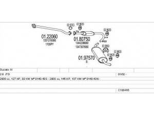 MTS C100416013135 išmetimo sistema 
 Išmetimo sistema -> Išmetimo sistema, visa