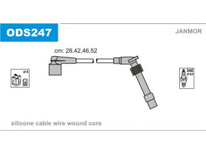 JANMOR ODS247 uždegimo laido komplektas 
 Kibirkšties / kaitinamasis uždegimas -> Uždegimo laidai/jungtys
1282163, 1282164, 1282165, 1282166
