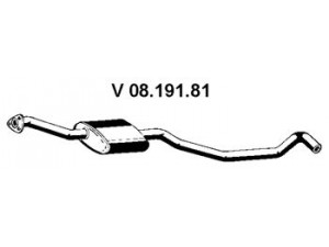 EBERSPÄCHER 08.191.81 priekinis duslintuvas 
 Išmetimo sistema -> Duslintuvas
8 52 315, 8 52 360