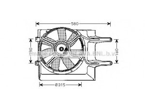 PRASCO VW7509 ventiliatorius, radiatoriaus 
 Aušinimo sistema -> Oro aušinimas
3A0121207C, 3A0959455B