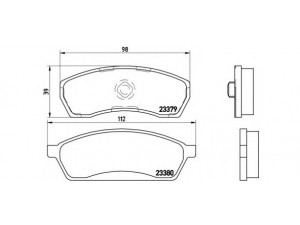 BREMBO P 78 008 stabdžių trinkelių rinkinys, diskinis stabdys 
 Techninės priežiūros dalys -> Papildomas remontas
26290KC000