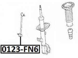 ASVA 0123-FN6 šarnyro stabilizatorius 
 Ašies montavimas/vairavimo mechanizmas/ratai -> Stabilizatorius/fiksatoriai -> Savaime išsilyginanti atrama
48820-44020